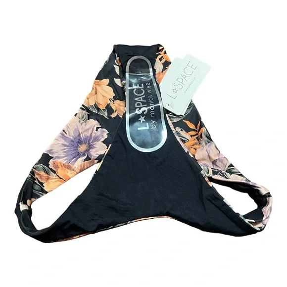 NWT l*spaceCabana Bitsy Swimsuit Bottom Dark Forget Me Not Floral XS - Picture 4 of 7